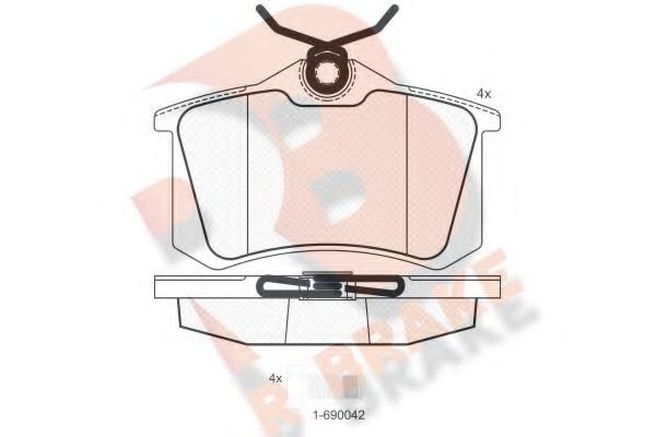 R BRAKE RB0697-700 Тормозные колодки для VOLKSWAGEN (Фольксваген) R BRAKE RB0697-700 Тормозные колодки для VOLKSWAGEN (Фольксваген)