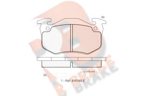 R BRAKE RB0723 Тормозные колодки для RENAULT SUPER 5 (Рено Супэр 5) R BRAKE RB0723 Тормозные колодки для RENAULT SUPER 5 (Рено Супэр 5)
