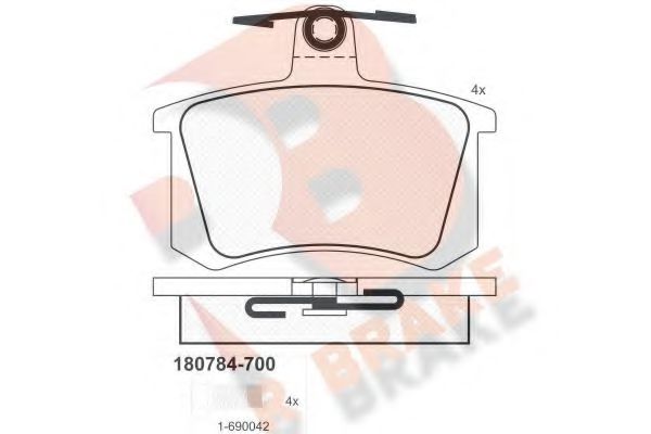 R BRAKE RB0784-700 Тормозные колодки для AUDI 100 (Ауди 100) R BRAKE RB0784-700 Тормозные колодки для AUDI 100 (Ауди 100)