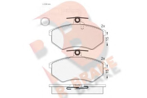R BRAKE RB0836 Тормозные колодки для AUDI 100 (Ауди 100) R BRAKE RB0836 Тормозные колодки для AUDI 100 (Ауди 100)