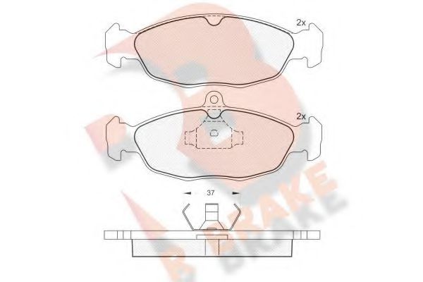 R BRAKE RB0858 Тормозные колодки для DAEWOO (Дэу) R BRAKE RB0858 Тормозные колодки для DAEWOO (Дэу)