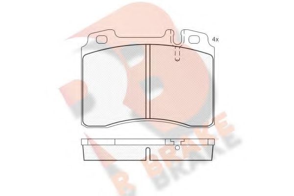 R BRAKE RB0861-200 Комплект тормозных колодок, дисковый тормоз 