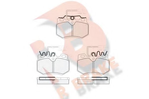 R BRAKE RB0862 Комплект тормозных колодок, дисковый тормоз 