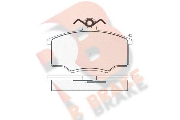 R BRAKE RB0865 Комплект тормозных колодок, дисковый тормоз 