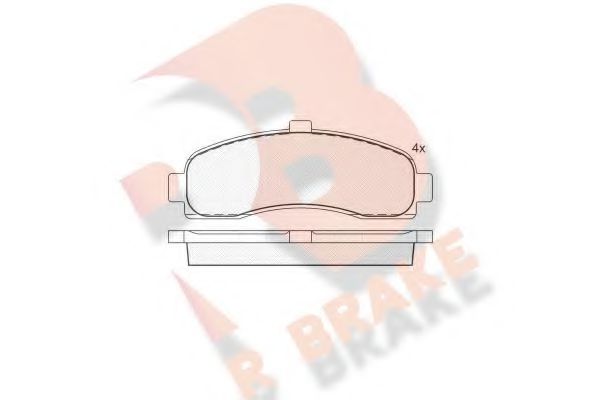 R BRAKE RB0922 Комплект тормозных колодок, дисковый тормоз 
