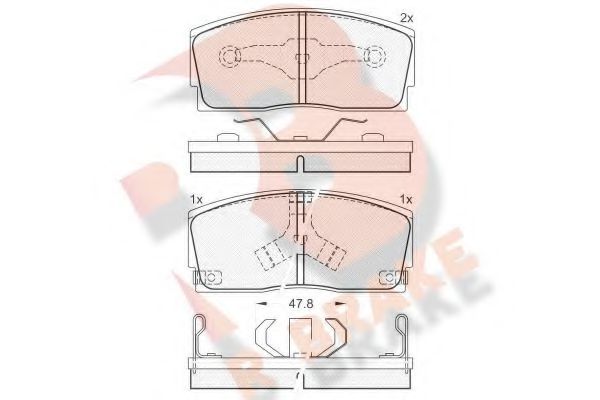 R BRAKE RB0951 Тормозные колодки для DAIHATSU SOCIAL (Дайхатсу Соcиал) R BRAKE RB0951 Тормозные колодки для DAIHATSU SOCIAL (Дайхатсу Соcиал)