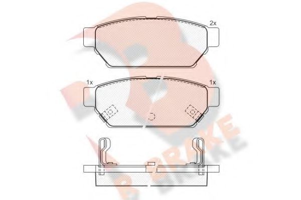 R BRAKE RB0982 Тормозные колодки для MITSUBISHI MIRAGE (Митсубиши/митсубиси Мирагэ) R BRAKE RB0982 Тормозные колодки для MITSUBISHI MIRAGE (Митсубиши/митсубиси Мирагэ)