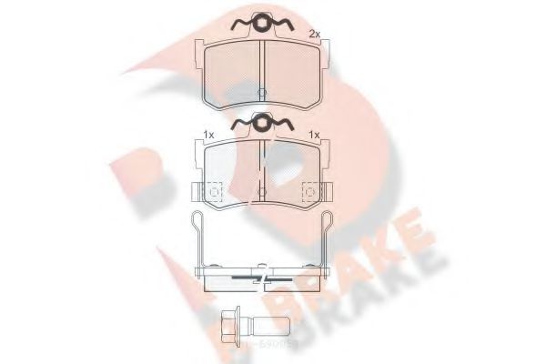 R BRAKE RB0995-701 Комплект тормозных колодок, дисковый тормоз 
