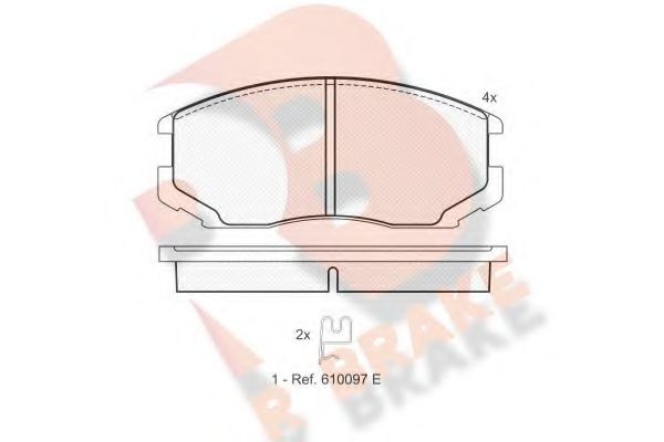 R BRAKE RB1129 Тормозные колодки для MITSUBISHI MIRAGE (Митсубиши/митсубиси Мирагэ) R BRAKE RB1129 Тормозные колодки для MITSUBISHI MIRAGE (Митсубиши/митсубиси Мирагэ)