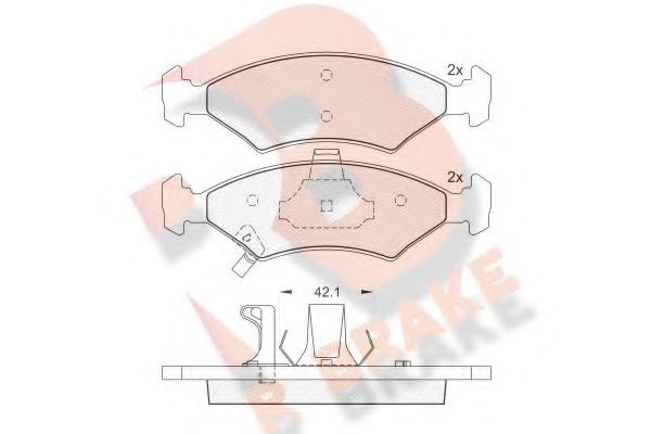 R BRAKE RB1231 Тормозные колодки для KIA SPORTAGE (Киа Спортейдж) R BRAKE RB1231 Тормозные колодки для KIA SPORTAGE (Киа Спортейдж)