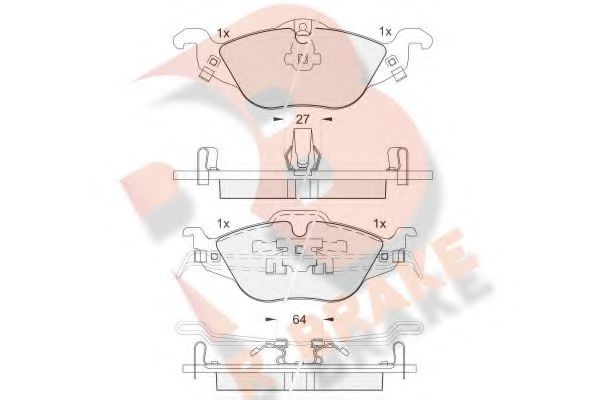 R BRAKE RB1249 Тормозные колодки для HOLDEN (Холдэн) R BRAKE RB1249 Тормозные колодки для HOLDEN (Холдэн)