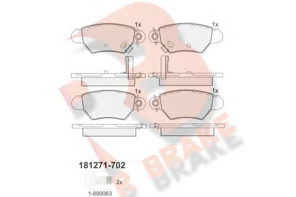 R BRAKE RB1271-702 Тормозные колодки для HOLDEN (Холдэн) R BRAKE RB1271-702 Тормозные колодки для HOLDEN (Холдэн)