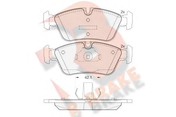 R BRAKE RB1295 Тормозные колодки для BMW (Бмв) R BRAKE RB1295 Тормозные колодки для BMW (Бмв)