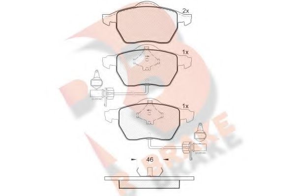 R BRAKE RB1331 Тормозные колодки для VOLKSWAGEN (Фольксваген) R BRAKE RB1331 Тормозные колодки для VOLKSWAGEN (Фольксваген)