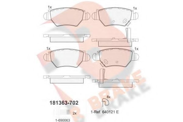 R BRAKE RB1363-702 Тормозные колодки для HOLDEN (Холдэн) R BRAKE RB1363-702 Тормозные колодки для HOLDEN (Холдэн)