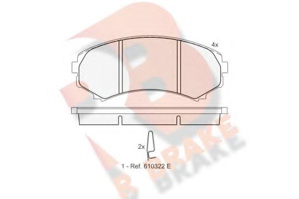 R BRAKE RB1374 Тормозные колодки для MAZDA BONGO FREDA (Мазда Бонго фрэда) R BRAKE RB1374 Тормозные колодки для MAZDA BONGO FREDA (Мазда Бонго фрэда)
