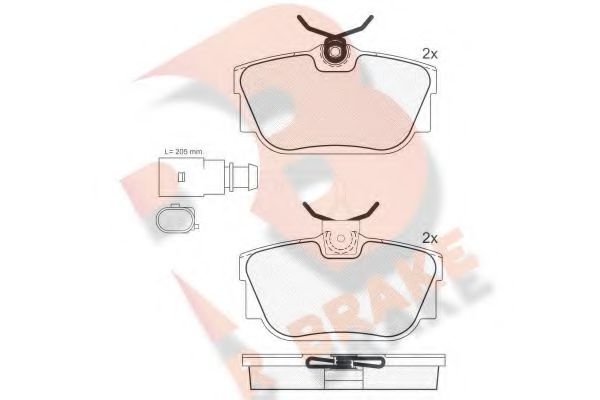 R BRAKE RB1393 Тормозные колодки для VOLKSWAGEN (Фольксваген) R BRAKE RB1393 Тормозные колодки для VOLKSWAGEN (Фольксваген)