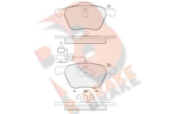 R BRAKE RB1395 Тормозные колодки для VOLKSWAGEN (Фольксваген) R BRAKE RB1395 Тормозные колодки для VOLKSWAGEN (Фольксваген)