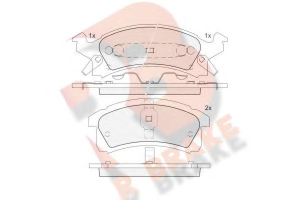 R BRAKE RB1412 Тормозные колодки для CHEVROLET BERETTA (Шевроле Бэрэтта) R BRAKE RB1412 Тормозные колодки для CHEVROLET BERETTA (Шевроле Бэрэтта)