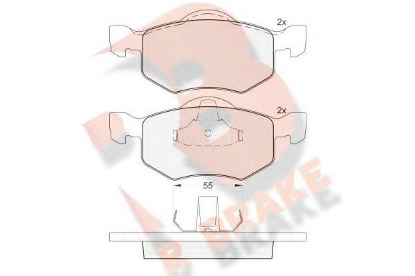 R BRAKE RB1532 Тормозные колодки для FORD USA ESCAPE (Форд сша Эскейп) R BRAKE RB1532 Тормозные колодки для FORD USA ESCAPE (Форд сша Эскейп)