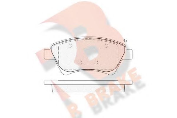 R BRAKE RB1535 Тормозные колодки для RENAULT SCNIC II (Рено Сценик 2) R BRAKE RB1535 Тормозные колодки для RENAULT SCNIC II (Рено Сценик 2)