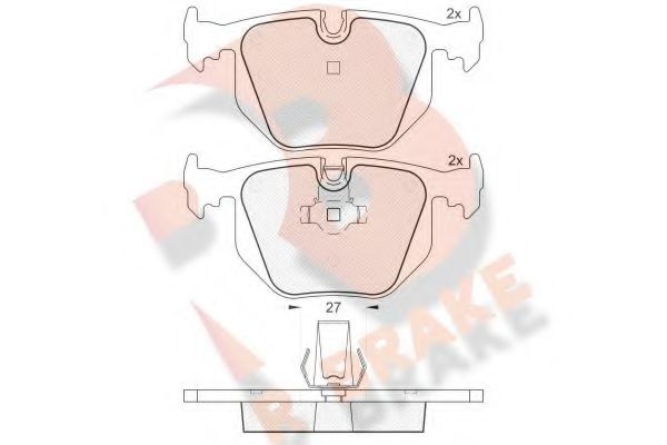 R BRAKE RB1549 Тормозные колодки для BMW (Бмв) R BRAKE RB1549 Тормозные колодки для BMW (Бмв)
