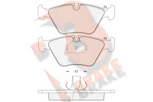 R BRAKE RB1550 Тормозные колодки для BMW (Бмв) R BRAKE RB1550 Тормозные колодки для BMW (Бмв)