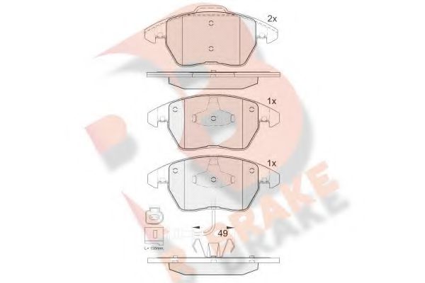 R BRAKE RB1567 Тормозные колодки для VOLKSWAGEN (Фольксваген) R BRAKE RB1567 Тормозные колодки для VOLKSWAGEN (Фольксваген)