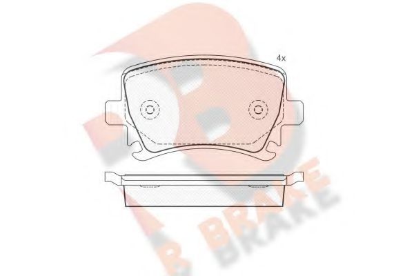 R BRAKE RB1600 Тормозные колодки для VOLKSWAGEN (Фольксваген) R BRAKE RB1600 Тормозные колодки для VOLKSWAGEN (Фольксваген)