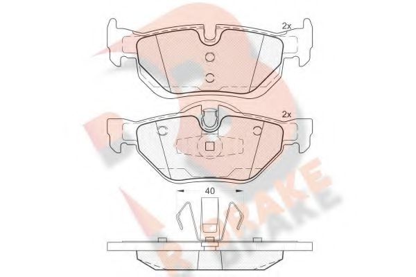 R BRAKE RB1663 Тормозные колодки для BMW (Бмв) R BRAKE RB1663 Тормозные колодки для BMW (Бмв)
