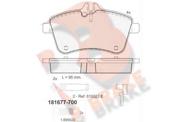 R BRAKE RB1677-700 Тормозные колодки для MERCEDES-BENZ A-CLASS (Мэрcэдэс-бэнз А класс) R BRAKE RB1677-700 Тормозные колодки для MERCEDES-BENZ A-CLASS (Мэрcэдэс-бэнз А класс)