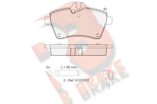 R BRAKE RB1678 Тормозные колодки для MERCEDES-BENZ A-CLASS (Мэрcэдэс-бэнз А класс) R BRAKE RB1678 Тормозные колодки для MERCEDES-BENZ A-CLASS (Мэрcэдэс-бэнз А класс)