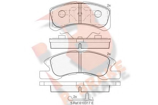R BRAKE RB1701 Тормозные колодки для MITSUBISHI EK (Митсубиши/митсубиси Эк) R BRAKE RB1701 Тормозные колодки для MITSUBISHI EK (Митсубиши/митсубиси Эк)