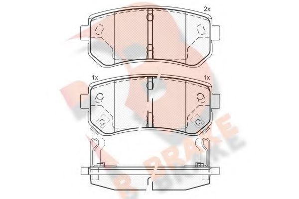 R BRAKE RB1712 Тормозные колодки для HYUNDAI (Хендай) R BRAKE RB1712 Тормозные колодки для HYUNDAI (Хендай)