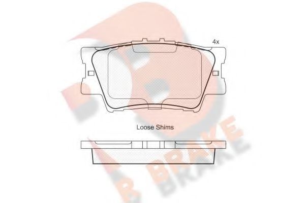 R BRAKE RB1761 Тормозные колодки для TOYOTA (Тойота/тоета) R BRAKE RB1761 Тормозные колодки для TOYOTA (Тойота/тоета)