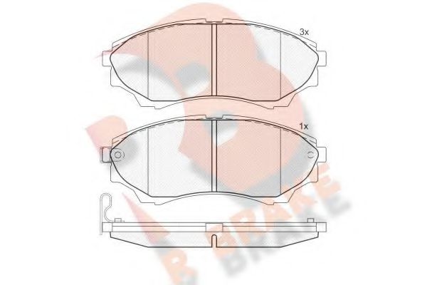 R BRAKE RB1822 Тормозные колодки для FORD RANGER (Форд Рангэр) R BRAKE RB1822 Тормозные колодки для FORD RANGER (Форд Рангэр)
