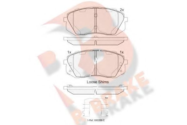 R BRAKE RB1826-201 Тормозные колодки для HYUNDAI SONATA VII (Хендай Соната 6и) R BRAKE RB1826-201 Тормозные колодки для HYUNDAI SONATA VII (Хендай Соната 6и)
