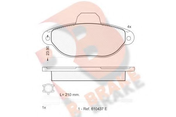 R BRAKE RB1844 Тормозные колодки для FIAT 500 (Фиат 500) R BRAKE RB1844 Тормозные колодки для FIAT 500 (Фиат 500)