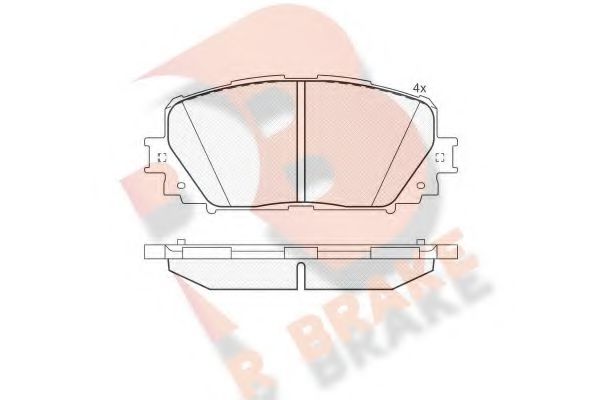 R BRAKE RB1898 Тормозные колодки для TOYOTA YARIS (Тойота/тоета Ярис) R BRAKE RB1898 Тормозные колодки для TOYOTA YARIS (Тойота/тоета Ярис)