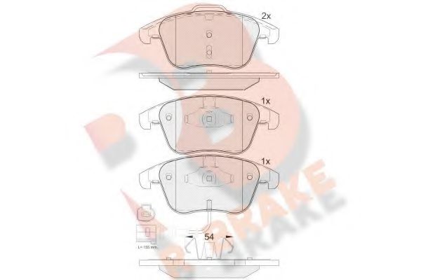 R BRAKE RB1923 Тормозные колодки для VOLKSWAGEN (Фольксваген) R BRAKE RB1923 Тормозные колодки для VOLKSWAGEN (Фольксваген)