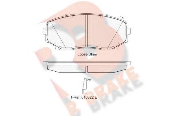 R BRAKE RB1962 Тормозные колодки для FORD USA EDGE (Форд сша Эдгэ)