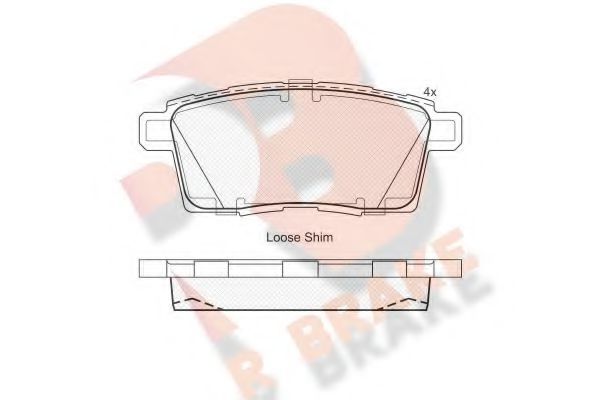 R BRAKE RB1963 Тормозные колодки для FORD USA EDGE (Форд сша Эдгэ)