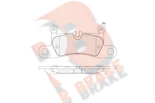 R BRAKE RB1987 Тормозные колодки для PORSCHE (Порше) R BRAKE RB1987 Тормозные колодки для PORSCHE (Порше)