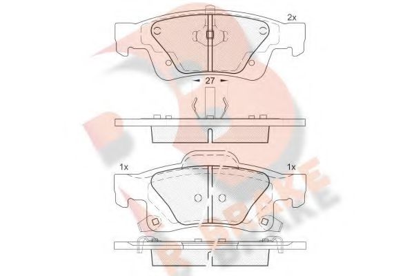 R BRAKE RB1989 Тормозные колодки для DODGE DURANGO (Додж Дуранго) R BRAKE RB1989 Тормозные колодки для DODGE DURANGO (Додж Дуранго)