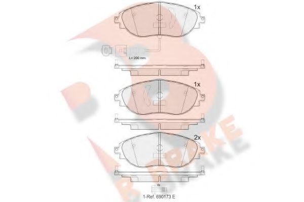 R BRAKE RB2018 Тормозные колодки для VOLKSWAGEN (Фольксваген) R BRAKE RB2018 Тормозные колодки для VOLKSWAGEN (Фольксваген)