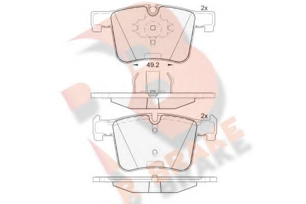 R BRAKE RB2020 Тормозные колодки для BMW (Бмв) R BRAKE RB2020 Тормозные колодки для BMW (Бмв)