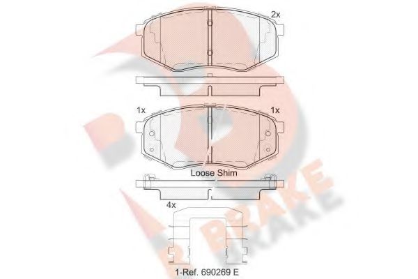 R BRAKE RB2094 Тормозные колодки для HYUNDAI (Хендай) R BRAKE RB2094 Тормозные колодки для HYUNDAI (Хендай)
