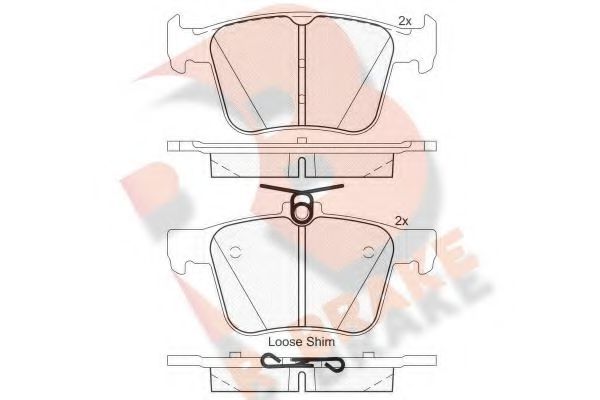 R BRAKE RB2098 Тормозные колодки для VOLKSWAGEN (Фольксваген) R BRAKE RB2098 Тормозные колодки для VOLKSWAGEN (Фольксваген)