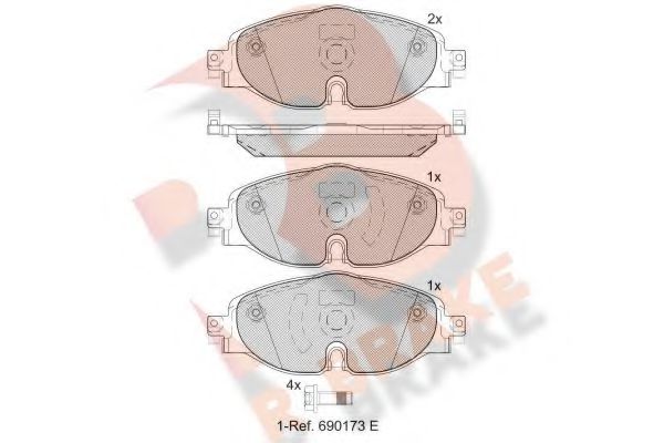 R BRAKE RB2111-204 Тормозные колодки для VOLKSWAGEN (Фольксваген) R BRAKE RB2111-204 Тормозные колодки для VOLKSWAGEN (Фольксваген)