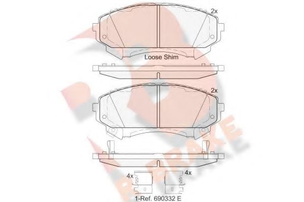 R BRAKE RB2140 Тормозные колодки для CADILLAC CTS (Кадилак Cц)